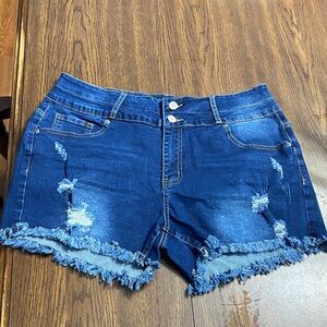 “5/$20” distressed jean short size 2XL